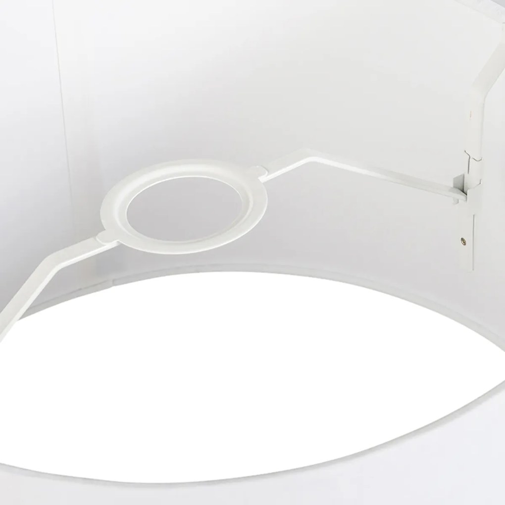 Ľanové tienidlo biele okrúhle šikmé 35/30/20