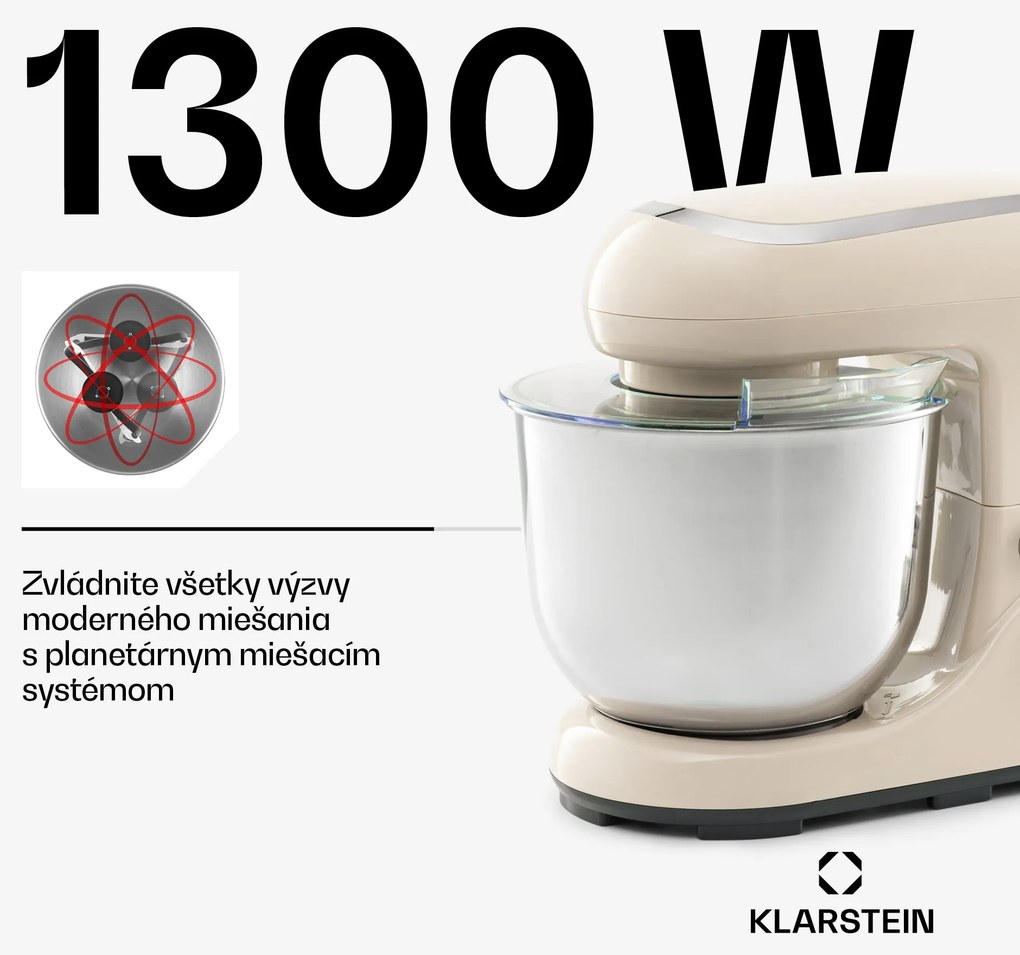 Klarstein Bella Pico 2G, kuchynský robot, 1300 W, 1,7 PS, 6 stupňov, 5 l