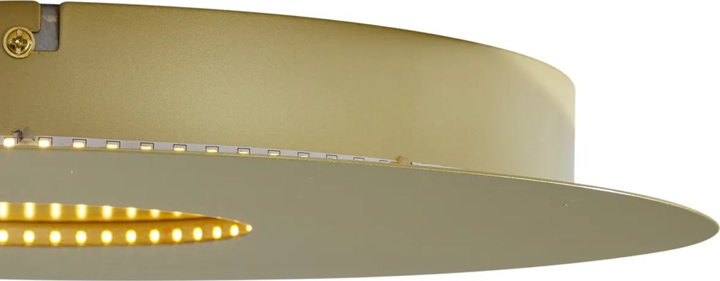 Moderné stropné svietidlo zlaté 40 cm vrátane LED 3-stupňovo stmievateľné - Morning