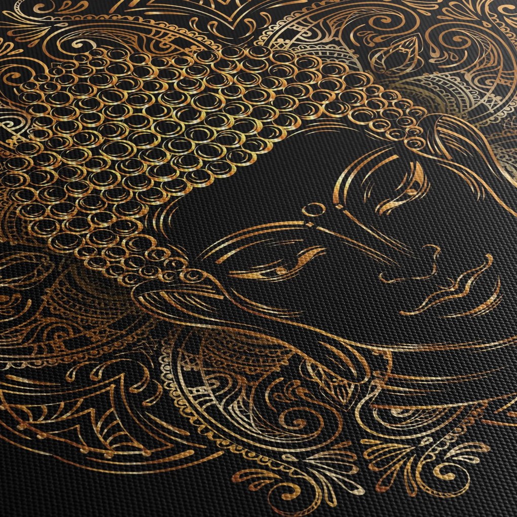 Obraz zlatého Budhu (120x50 cm)