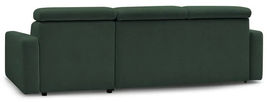 Tmavozelená rozkladacia rohová pohovka (variabilná) Monaco – Bobochic Paris