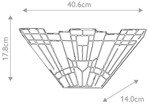 Elstead QZ-INGLENOOK-WU - Nástenné svietidlo Tiffany INGLENOOK 2xE14/60W/230V