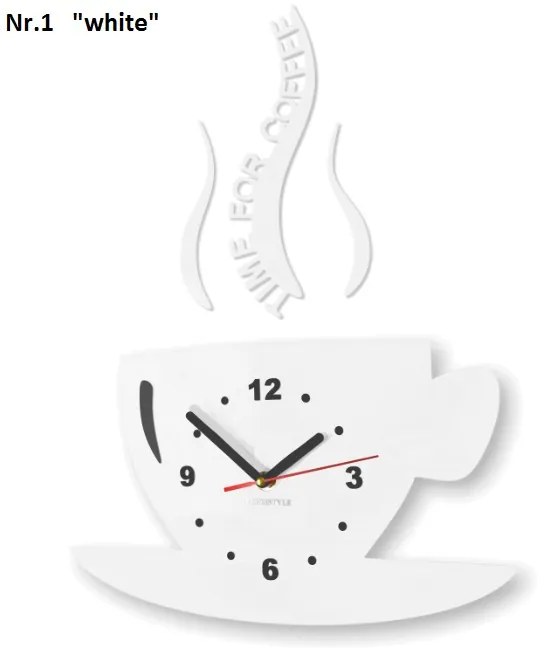 Nástenné hodiny Time for coffee modrá