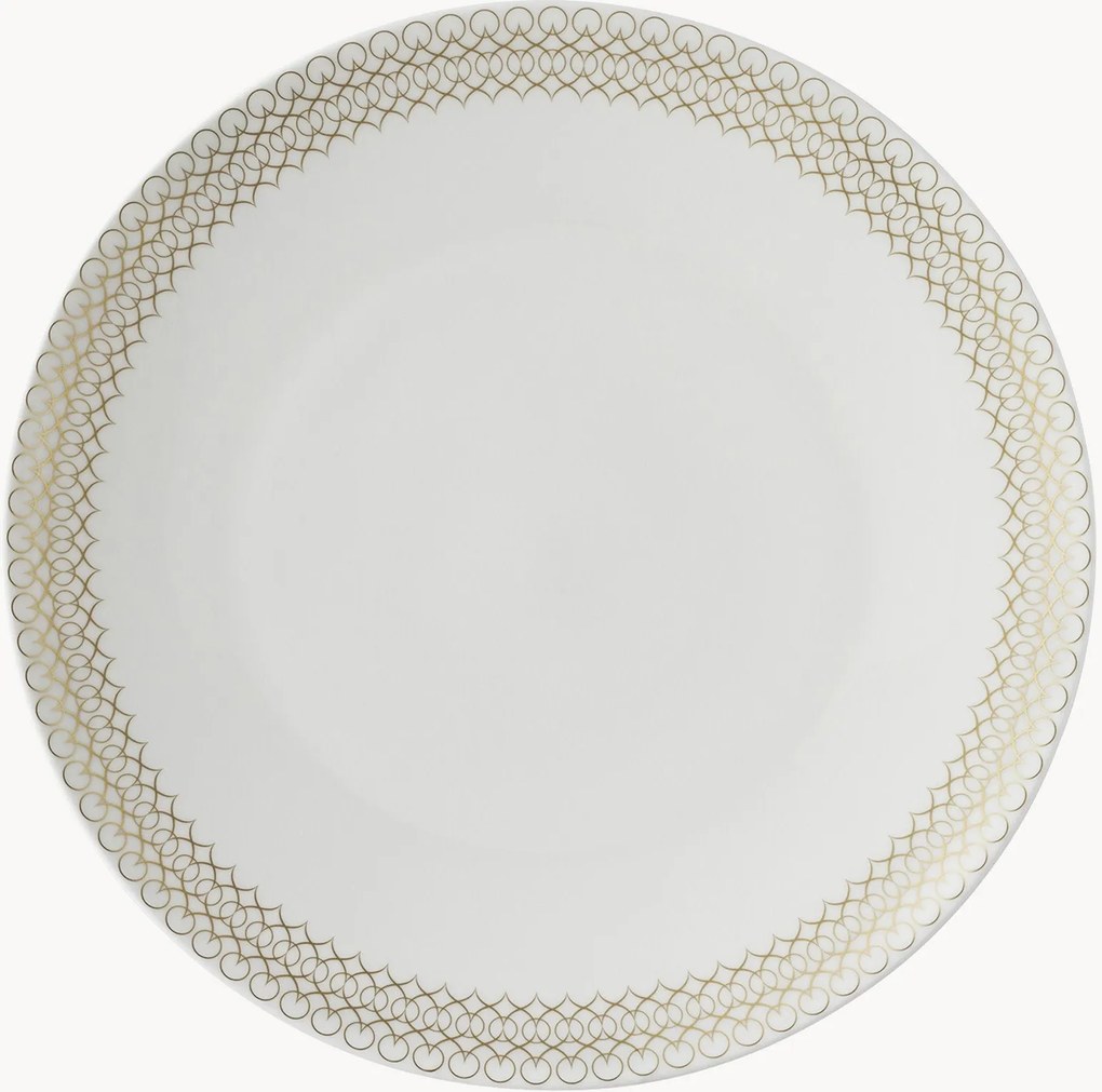 Plytké taniere z kostného porcelánu Jade, 6 ks