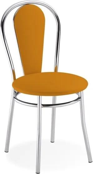 NOWY STYL Tulipan Plus jedálenská stolička chrómová / oranžová (V83)