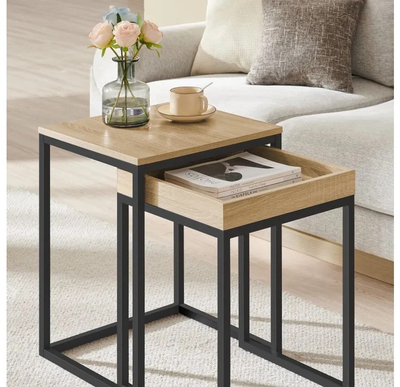 Dvojdielny konferenčný stolík - sonoma - LNT02N11