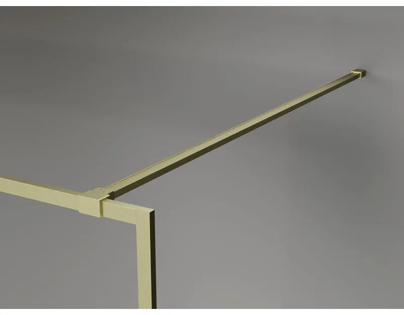 Mexen, Mexen Kioto-XF sprchová stena s rámom 100 x 202 cm, grafit 10 mm, brúsené zlato - 800-100-104-55-40-X