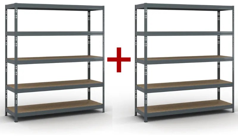 Policový regál 1+1 ZADARMO, 1786x1600x500 mm, nosnosť 350kg