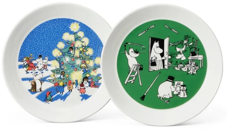 Set tanierov Moomin Drawing & Christmas 19cm, 2ks