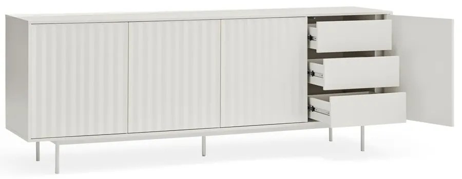 Biela nízka komoda 211x80 cm Sierra – Teulat