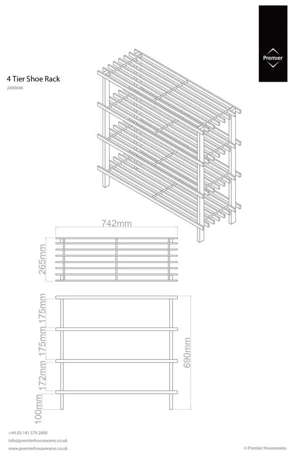 Stojan na topánky v prírodnej farbe – Premier Housewares