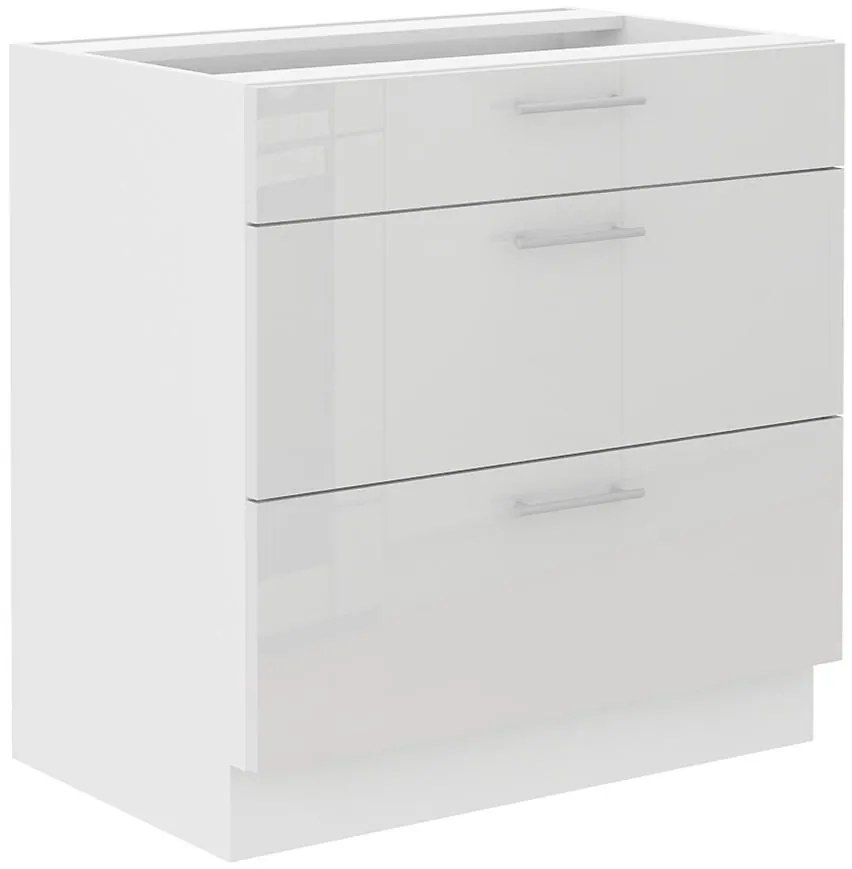 Kuchynská skrinka Lara 80d 3s Bb Mdf biely lesk