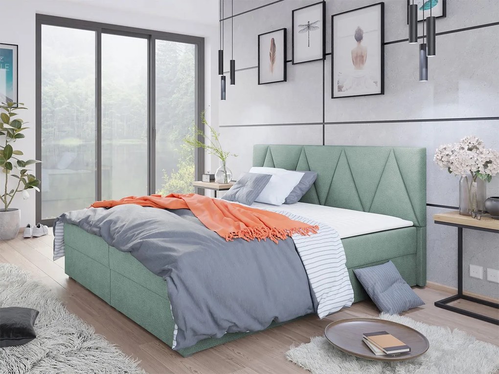 Kontinentálna posteľ Derisio 3, Rozmer postele: 180x200, Dostupné poťahy: Rico 01