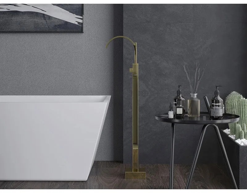 Mexen Veda, voľne stojaca vaňová batéria, zlatá lesklá, 75433-50