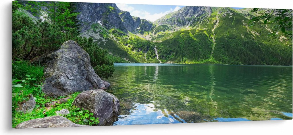Obraz jazera v Tatrách (120x50 cm)