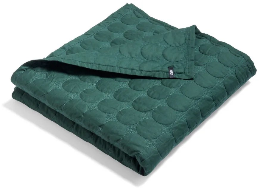 HAY Prikrývka Mega Dot 195x245, dark green