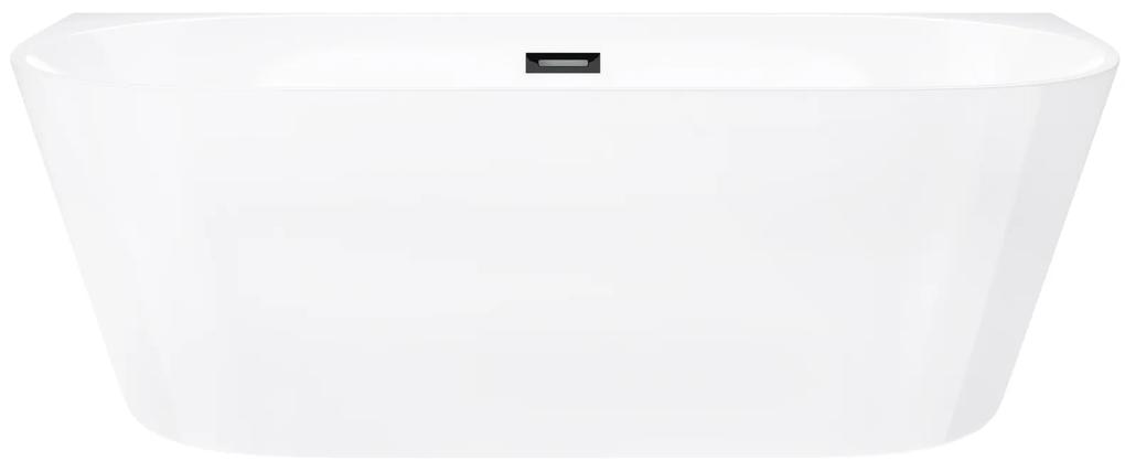 D‘Eluxe - VANE - Voľne stojaca akrylátová vaňa DREAMLINE MN19E x74,5cm Voľne stojaca vaňa biela 150 74.5 59 150x74,5cm biela + Sifón CLIK CLACK - farba Čierna