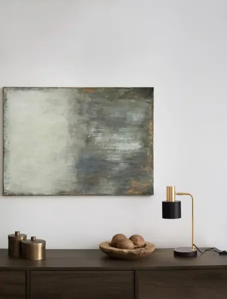 Rustikálna stolová lampa Paz čierne