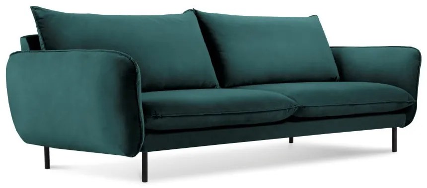 Petrolejovozelená zamatová pohovka Cosmopolitan Design Vienna, 200 cm