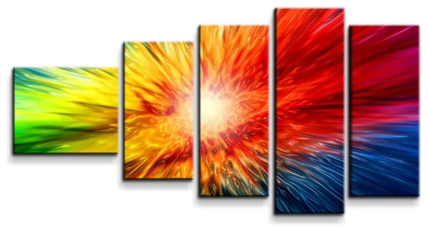 Sablio Obraz - 5-dílný Farebná explózia - 100x60 cm