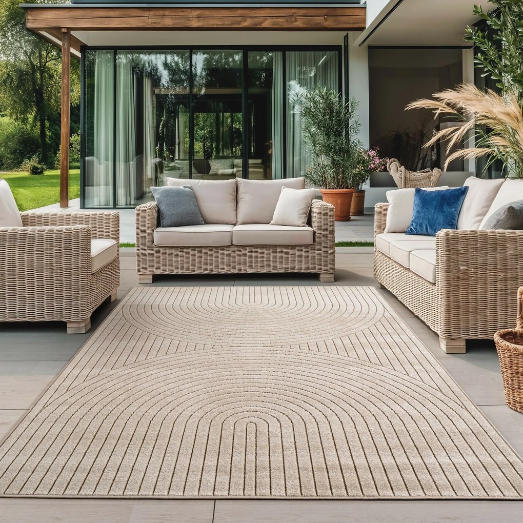 Ayyildiz, Kusový koberec Nova 1201 beige - na von aj na doma, 80x150, béžová, chodba / predsieň