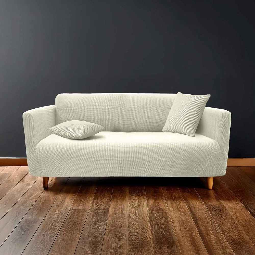 Krémový 3-miestny napínací poťah na pohovku Sacha – douceur d'intérieur