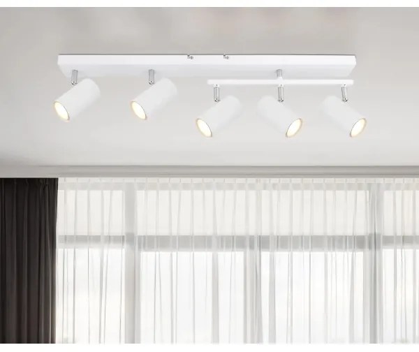 Globo 57911-5W - Bodové svietidlo ROBBY 5xGU10/35W/230V biela
