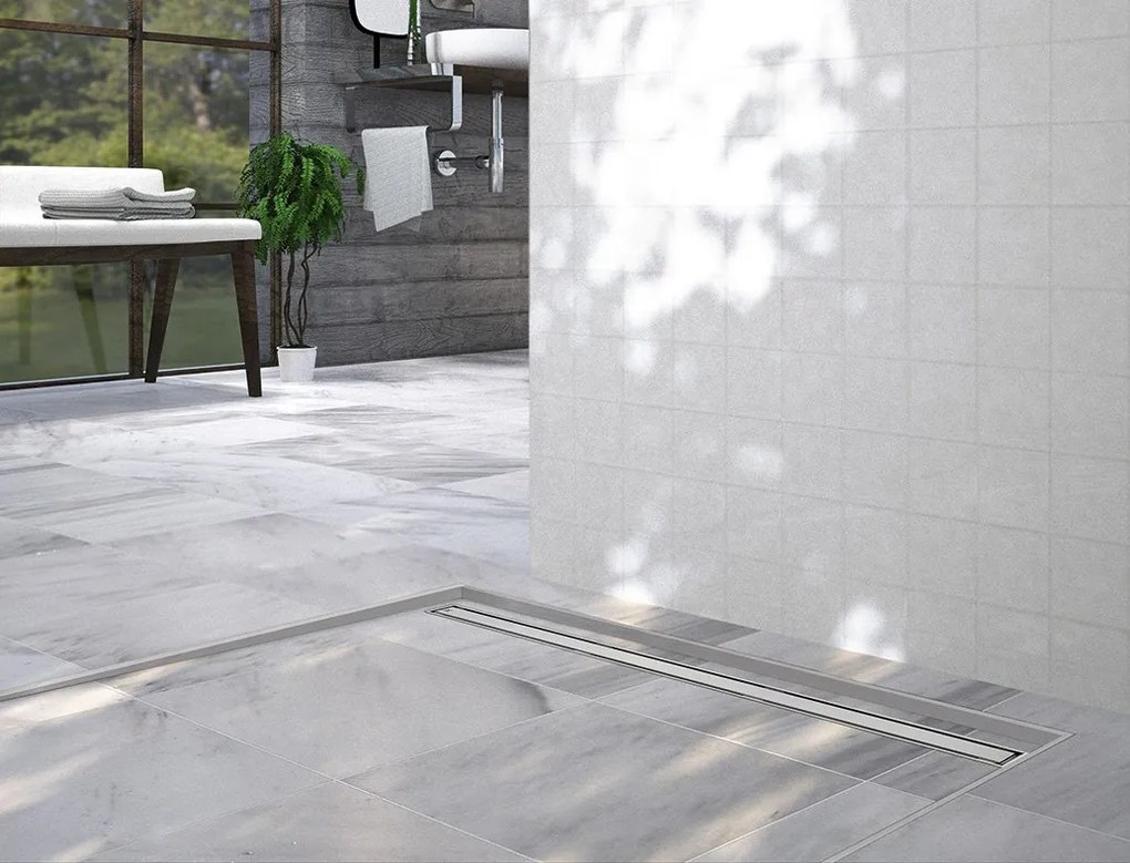 Omp Tea Omp Tea, ESSEFLOW nerezový sprchový kanálik s roštom 380x136x80 mm, 6963.101.8