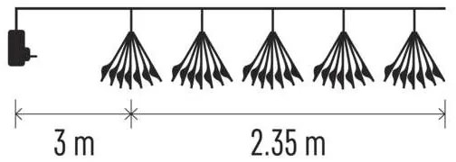 LED Vianočná reťaz 150xLED/5,35m teplá biela