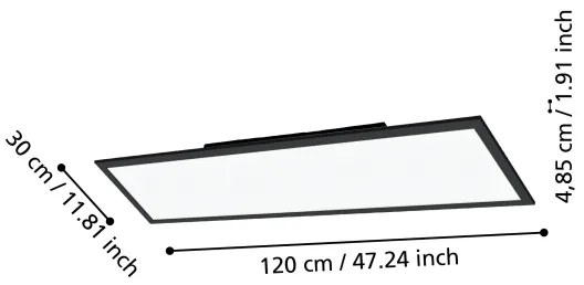 Eglo 31726 - LED Stmievateľné stropné svietidlo SALOBRENA-Z LED/33,5W/230V čierna