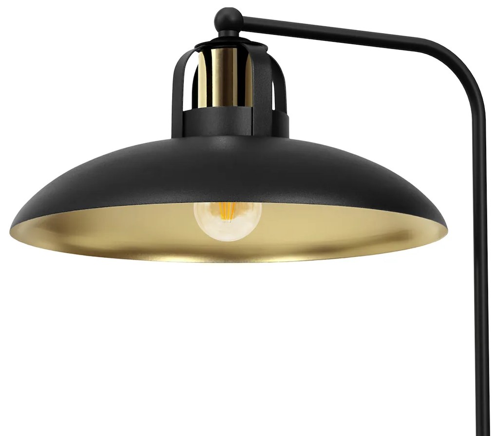 Stolná lampa Felix, 1x zlaté/čierne kovové tienidlo, b/g