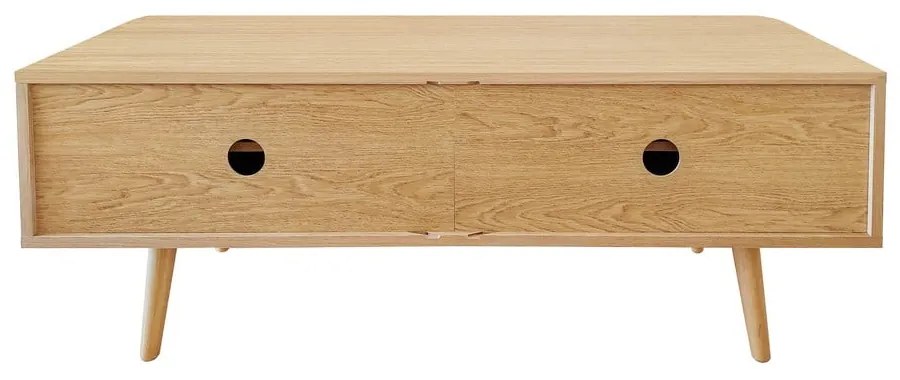 TV stolík v dekore duba v prírodnej farbe 138x50 cm Rove – Woodman