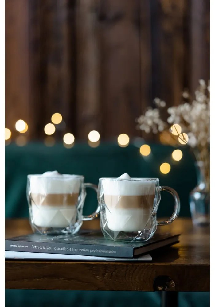 Súprava 2 dvojstenných hrnčekov Vialli Design Geo, 330 ml