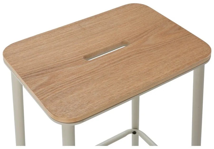 Krémovobiele barové stoličky v súprave 2 ks (výška sedadla 65 cm) Abba – Marckeric