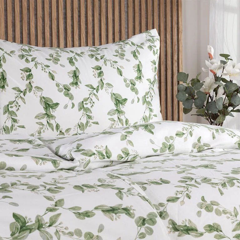 Flanelové posteľné obliečky EUKALYPTUS