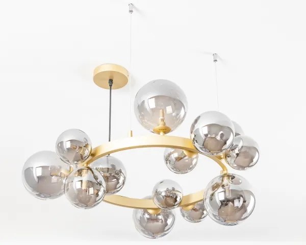 Brilagi - LED Luster na lanku MILLA 15xG9/3W/230V zlatá/dymová