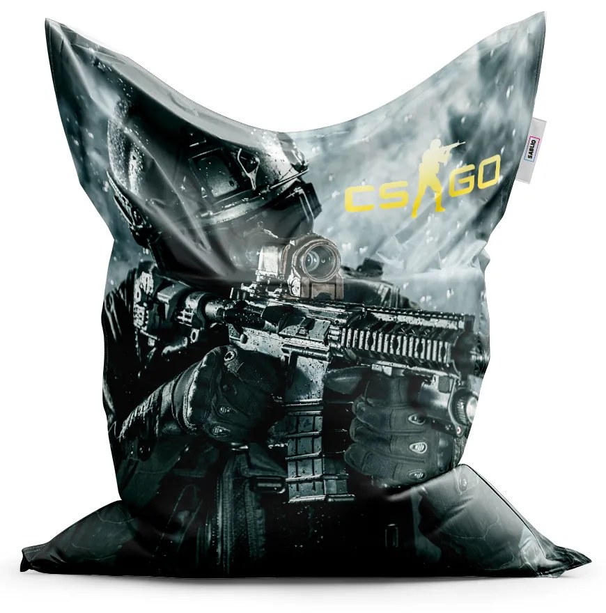 Sablio Sedací vak Classic CS:GO Vojak 1 - 150x100 cm