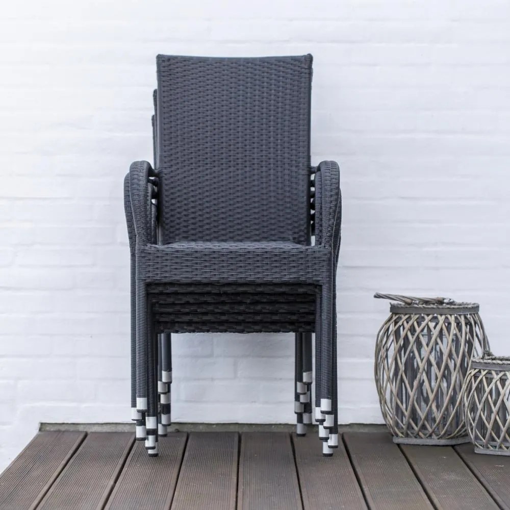 Záhradná ratanová stolička PARIS - set 6 ks