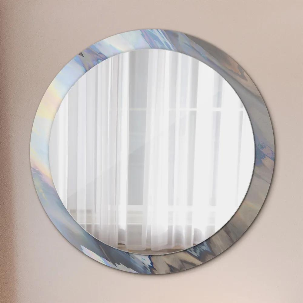 Okrúhle ozdobné zrkadlo Holografická textúra fi 90 cm