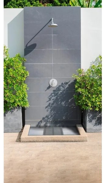 WENKO 22947100-Predložka do sprchy vhodná do interiéru aj exteriéru 55x55 cm sivá