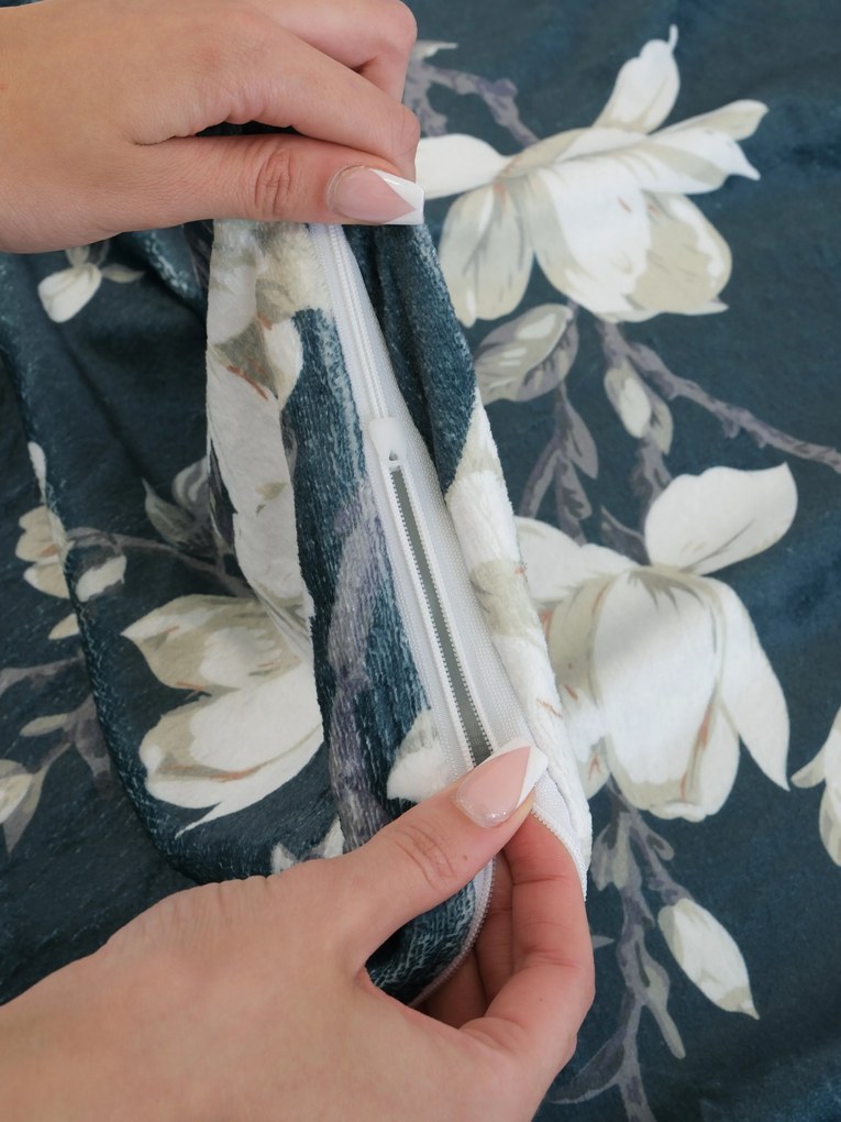 Obliečka na vankúš mikroplyš Digital 40 × 60 cm - Johari tmavo zelené