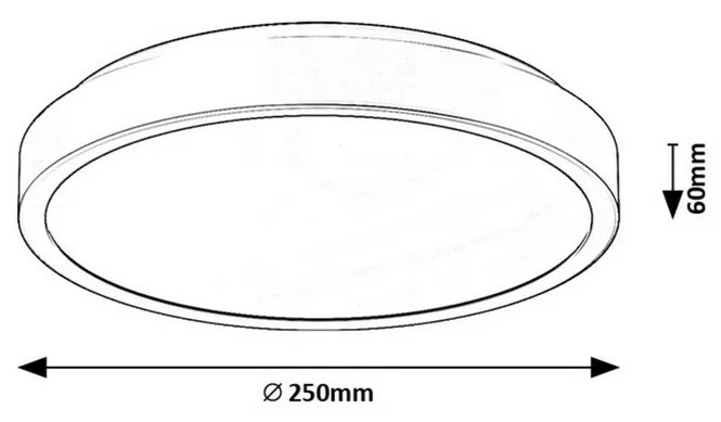Rabalux 71252 kúpeľňové stropné LED svietidlo Samira 25 cm, čierna