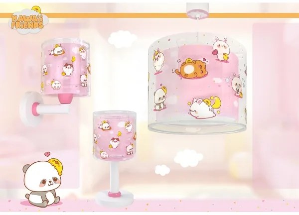 Dalber 41761S - LED detská lampička KAWAII FRIENDS 1xG4/4W/230V ružová