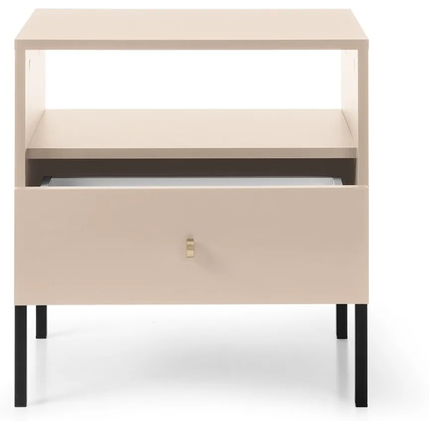 Nočný stolík Mono II 54 cm béžový/čierny