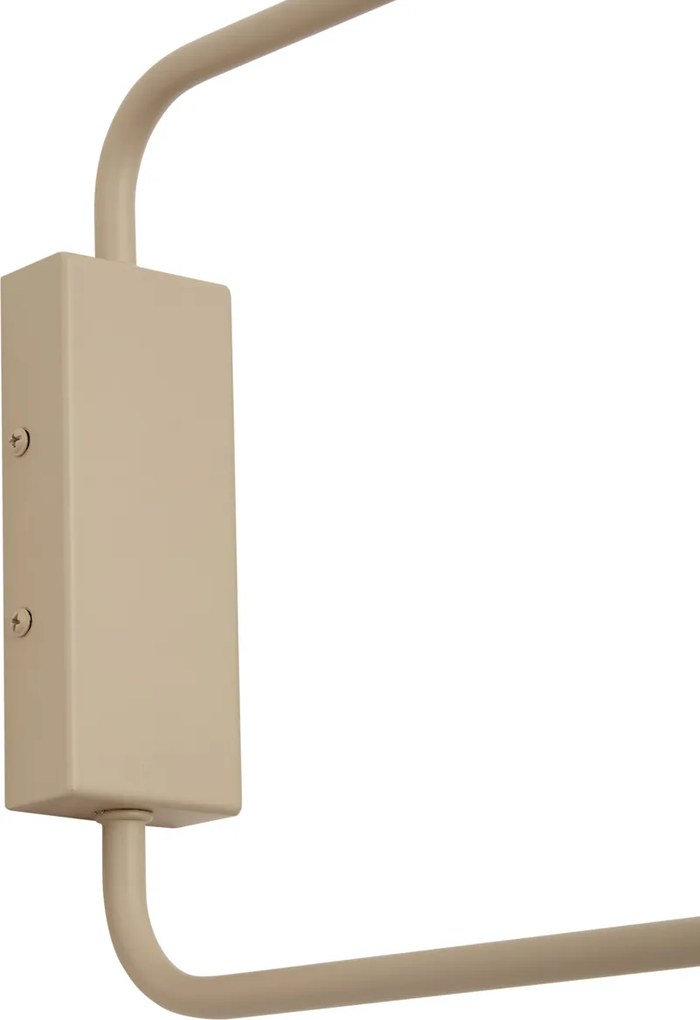 Moderná nástenná lampa taupe so zlatým interiérom nastaviteľná 2-svetelná - Lune