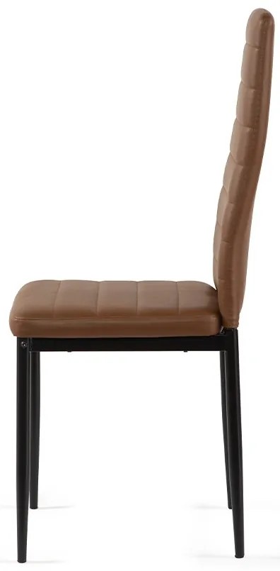 Noela Jedálenská stolička z umelej kože TINO hnedá