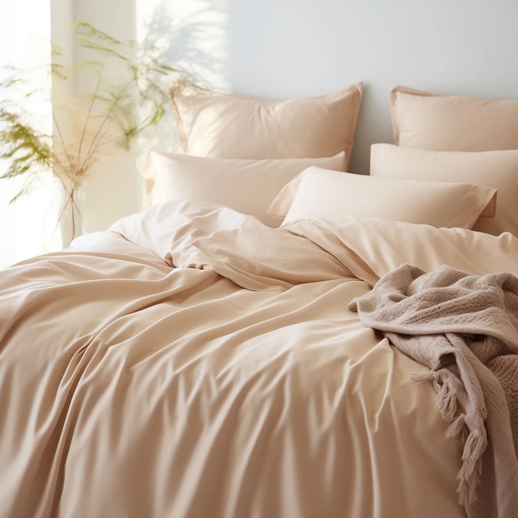 SATÉNOVÁ OBLIEČKA NA VANKÚŠ 50X80 CM SVETLOBÉŽOVÁ