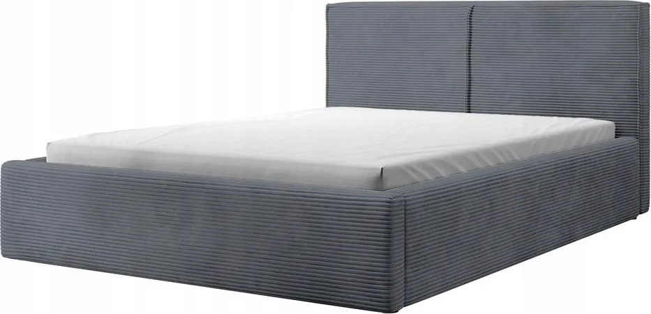 Manželská posteľ 140cm Fatime (s roštom, úl. priest.) (sivá/čierna)