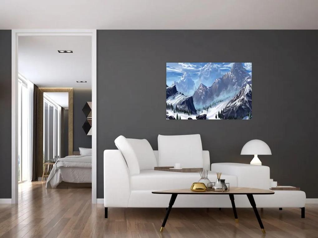 Obraz - Maľované hory (90x60 cm)