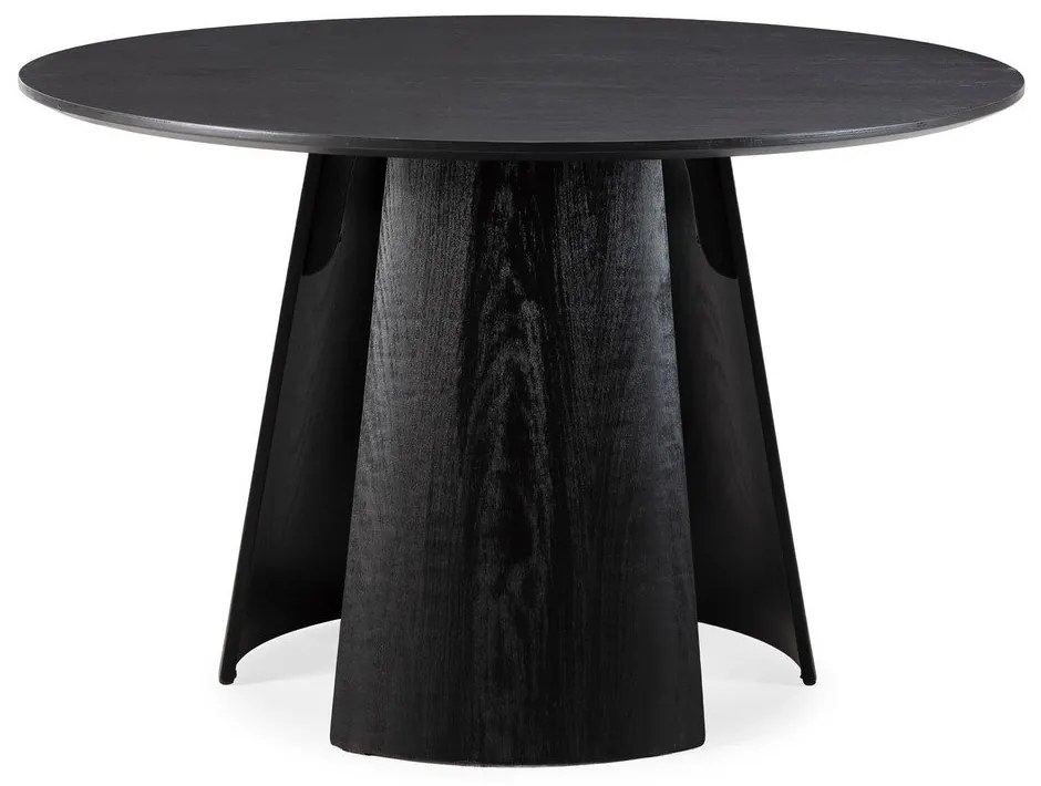 Okrúhly jedálenský stôl s čiernou doskou ø 120 cm Zuri – MOME